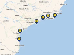 Mapa plavby